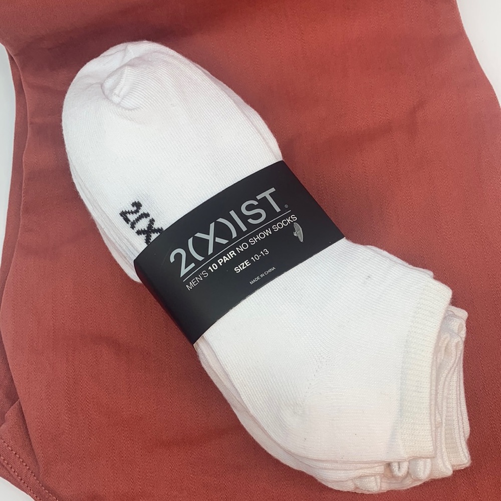 New 2(X)IST MENŚ 10 PAIR NO SHOW SOCKS SIZE 10-13